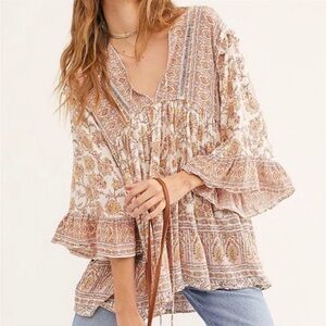 Free People NWT Hi-low hem 2 pockets size small oversized